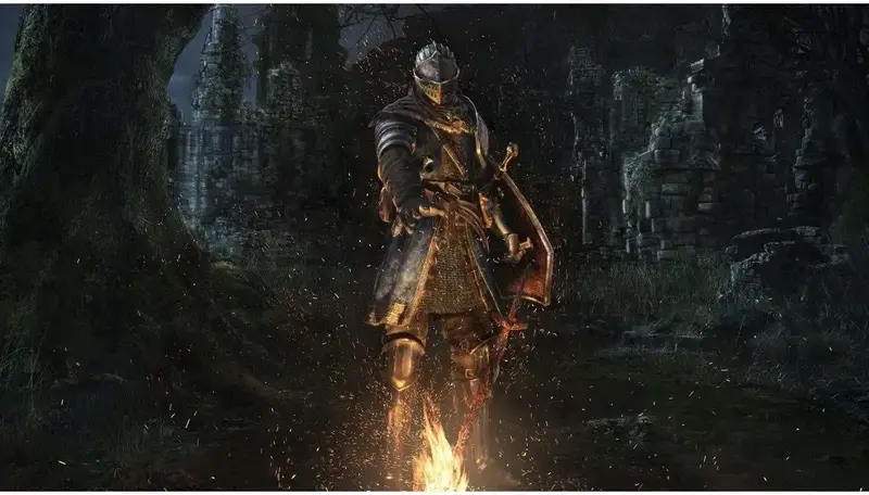 Bandai Namco Dark Souls Trilogy pentru PlayStation 4 - Colectie Disc Fizic cu Remastered, Scholar of the First Sin, Dark Souls III si toate DLC-urile