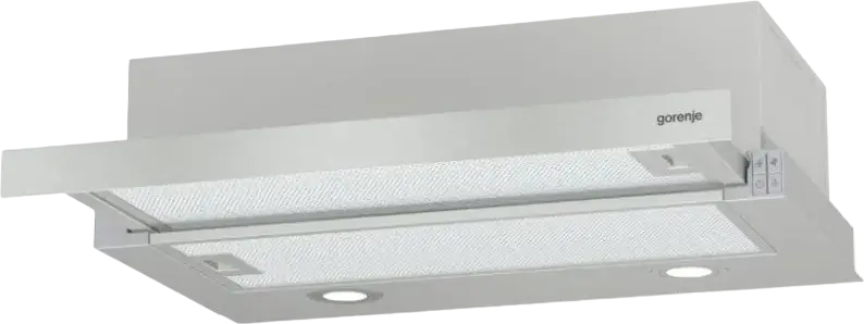 Gorenje TH 62E4 X Built-in Telescopic Hood, Stainless Steel, 450 m3/h Extraction, 3 Speed Levels, LED Lighting, 60 cm Width