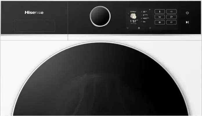 Hisense WF5I1045BWQ Front-Loading Washing Machine, 10.5kg Capacity, 1400 rpm, Energy Class A, Auto Dosing, Steam Function, Wi-Fi ConnectLife, White