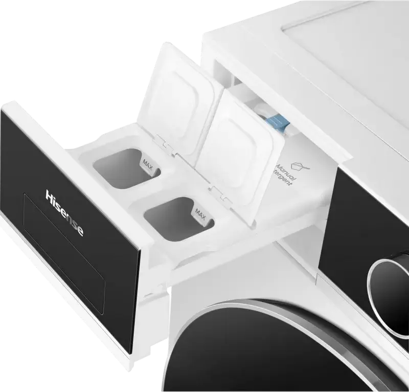 Hisense WF5I1045BWQ Front-Loading Washing Machine, 10.5kg Capacity, 1400 rpm, Energy Class A, Auto Dosing, Steam Function, Wi-Fi ConnectLife, White