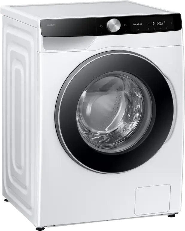 Samsung WW10FG6U3ELKUA Front-Loading Washing Machine, 10kg Capacity, Energy Class A, 1351 rpm, Digital Inverter, Steam & Bubble Wash, SmartThings, White