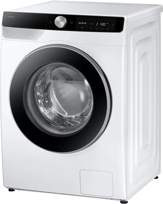 Samsung WW10FG6U3ELKUA Front-Loading Washing Machine, 10kg Capacity, Energy Class A, 1351 rpm, Digital Inverter, Steam & Bubble Wash, SmartThings, White