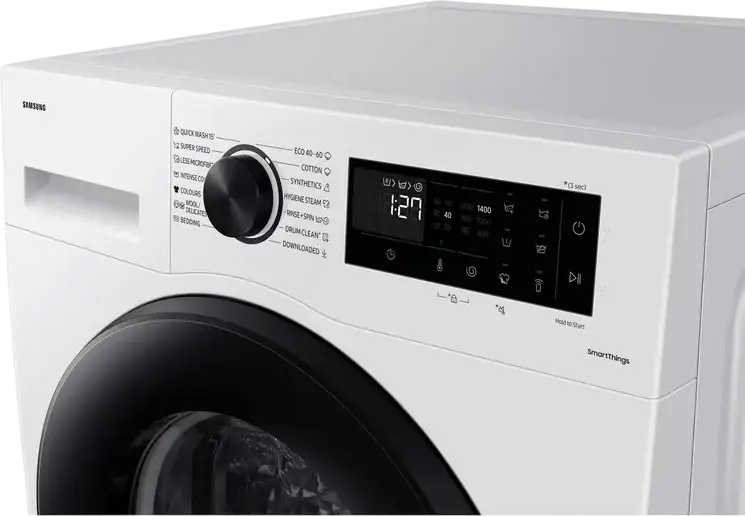 Стиральная машина Samsung WW11DG5B2FAELE с фронтальной загрузкой, 11 кг, класс энергопотребления A, 1400 об/мин, Digital Inverter, SmartThings, белая