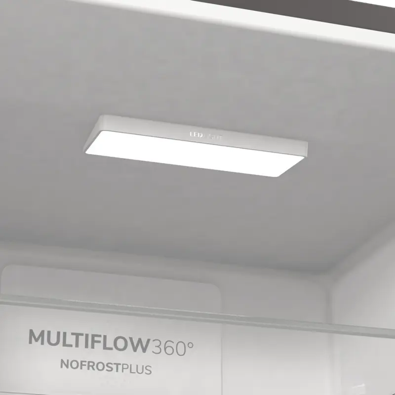 Холодильник Gorenje NRK619CA2XL4 с системой No Frost MultiFlow 360°, инверторный компрессор, объем 300 л, цвет нержавеющая сталь, 185x60x59.2 см