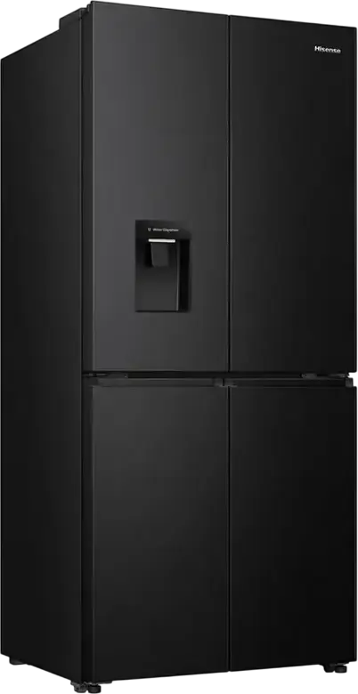 Frigider Hisense RQ5P470SMFE Cross Door, Capacitate Netă 482L, Total No Frost, Dual-Tech Cooling, Dispenser Apă, Negru, Control Wi-Fi ConnectLife
