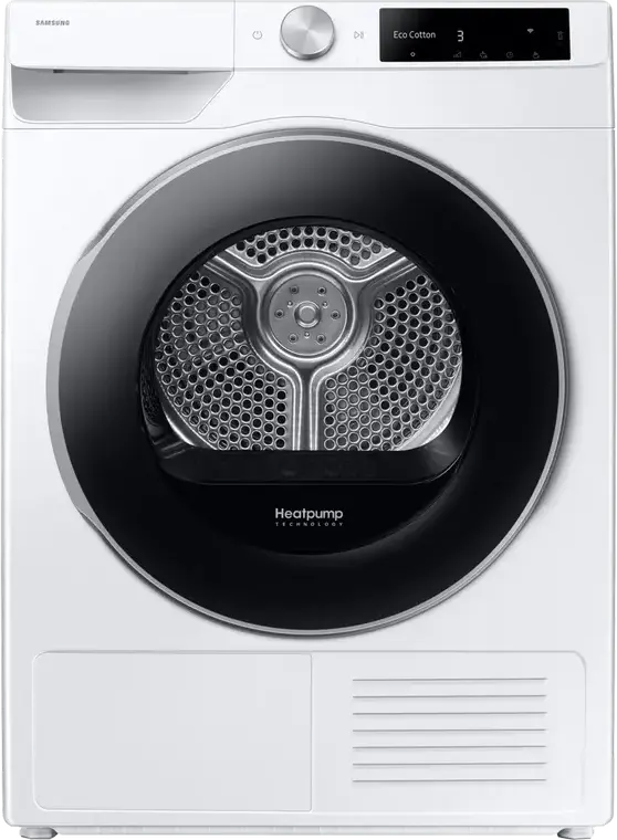 Uscător de rufe cu pompă de căldură Samsung DV90DG6845LEU4, Capacitate 9 kg, Clasa Energetică A, Tehnologie AI Dry+ Multi-Senzor, AI Control, Alb/Negru