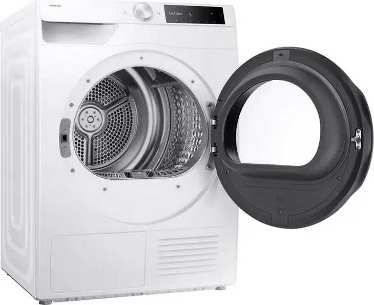 Uscător de rufe cu pompă de căldură Samsung DV90DG6845LEU4, Capacitate 9 kg, Clasa Energetică A, Tehnologie AI Dry+ Multi-Senzor, AI Control, Alb/Negru