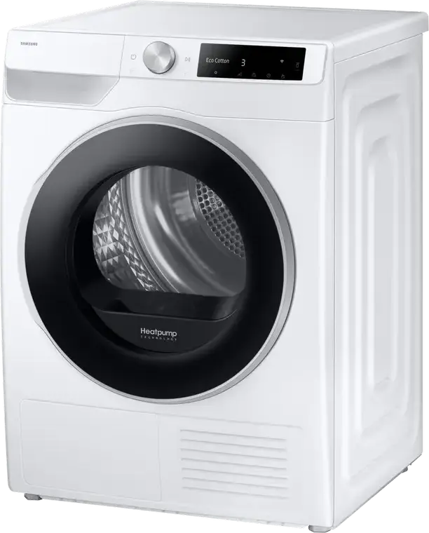 Uscător de rufe cu pompă de căldură Samsung DV90DG6845LEU4, Capacitate 9 kg, Clasa Energetică A, Tehnologie AI Dry+ Multi-Senzor, AI Control, Alb/Negru
