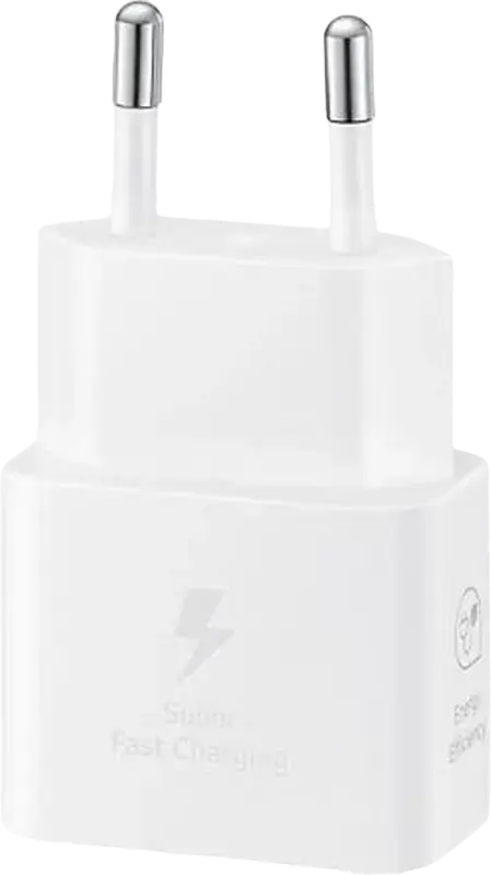Încărcător de perete Samsung EP-T2510 25W USB-C, Alb, Super Fast Charging SFC, PD 3.0 PPS, Tehnologie GaN, Include Cablu Type-C la Type-C