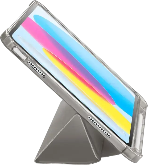 Чехол Cellularline Folio для Apple iPad 10.9 10-го поколения 2022 и iPad 11 A16, из искусственной кожи, полужесткий корпус, автосон, держатель для стилуса, Цвет: серый