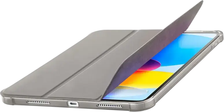 Чехол Cellularline Folio для Apple iPad 10.9 10-го поколения 2022 и iPad 11 A16, из искусственной кожи, полужесткий корпус, автосон, держатель для стилуса, Цвет: серый