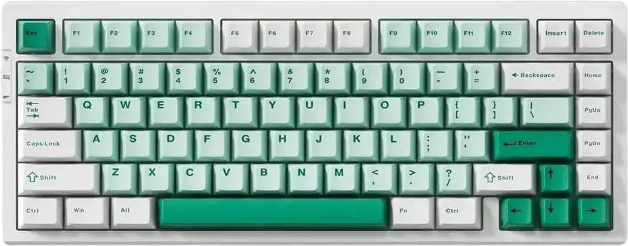 MCHOSE G75 Pro 75% Mechanical Keyboard, Green, Tri-mode Wireless 2.4GHz/Bluetooth/Wired, Hot-swappable, Gasket Mount, Flex-Cut PCB, RGB South-facing, 8000mAh