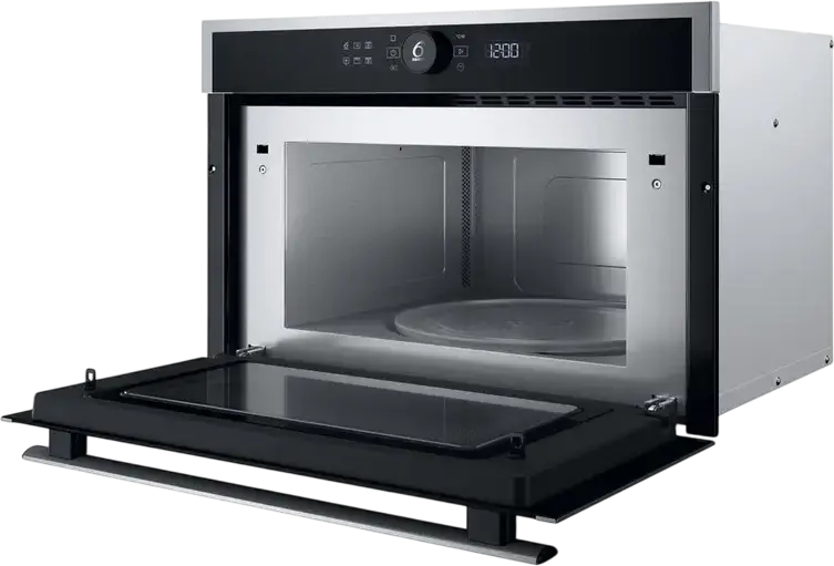 Whirlpool WMD44MX Built-in Microwave Oven with Grill, 31L Capacity, 1000W Power, 6th Sense Technology, Stainless Steel and Black Finish