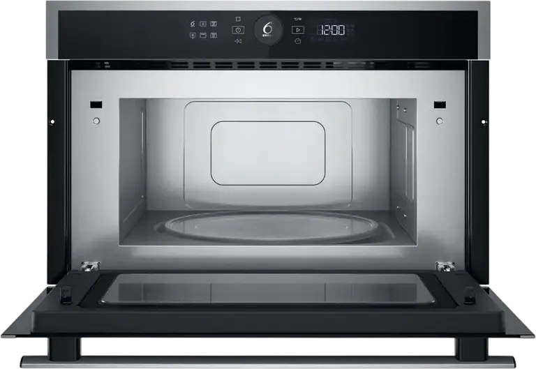Whirlpool WMD44MX Built-in Microwave Oven with Grill, 31L Capacity, 1000W Power, 6th Sense Technology, Stainless Steel and Black Finish