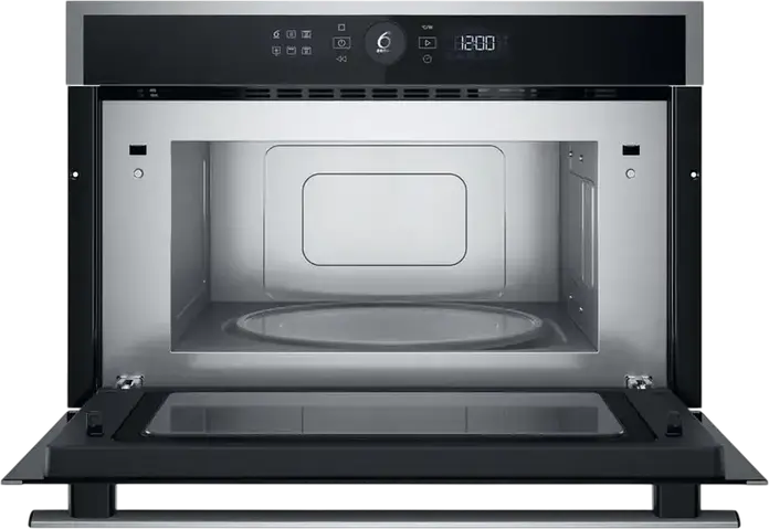 Whirlpool WMD44MX Built-in Microwave Oven with Grill, 31L Capacity, 1000W Power, 6th Sense Technology, Stainless Steel and Black Finish