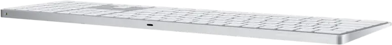 Apple Magic Keyboard with Numeric Keypad MXCJ3RS/A A1843 Wireless Bluetooth Rechargeable Keyboard with Lightning Port and Multimedia Keys, Silver