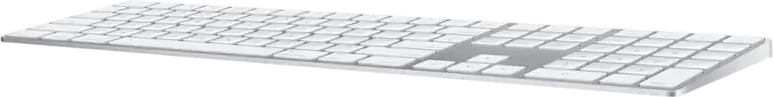 Apple Magic Keyboard with Numeric Keypad MXCJ3RS/A A1843 Wireless Bluetooth Rechargeable Keyboard with Lightning Port and Multimedia Keys, Silver