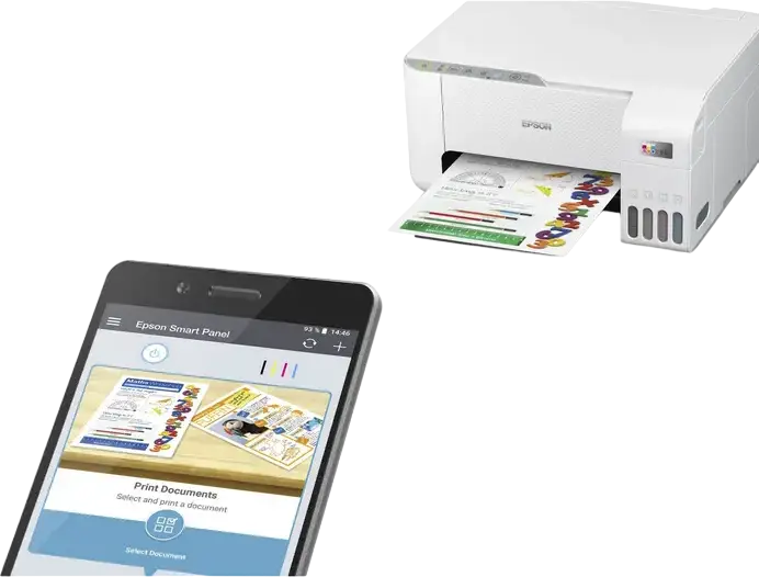 Imprimanta Multifunctionala Inkjet Epson EcoTank L3256 - Printare, Scanare, Copiere, WiFi, Wi-Fi Direct, Rezolutie 5760x1440 DPI, Albă