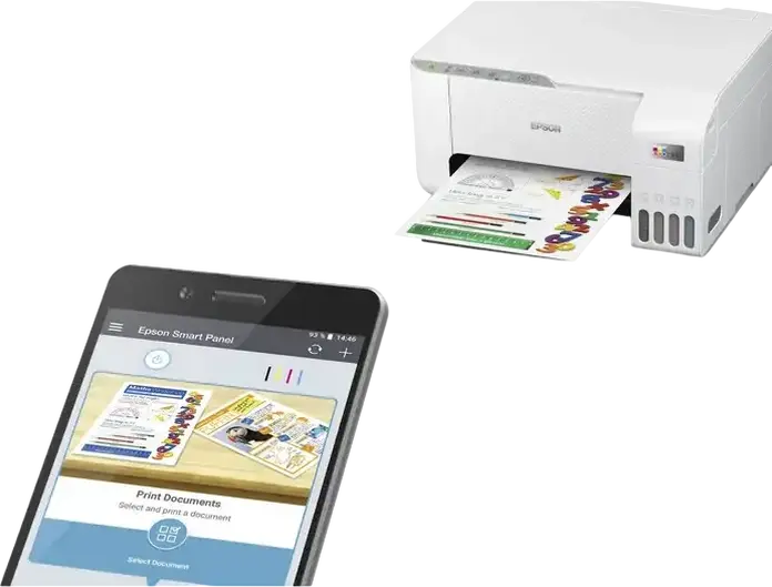 Imprimanta Multifunctionala Inkjet Epson EcoTank L3256 - Printare, Scanare, Copiere, WiFi, Wi-Fi Direct, Rezolutie 5760x1440 DPI, Albă