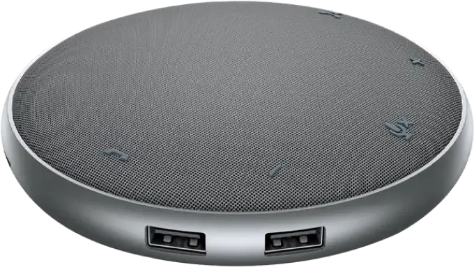 Dell MH3021P Speakerphone with Multiport Adapter, 90W USB-C Power Delivery, HDMI, DisplayPort, VGA, RJ-45 Ethernet, 4K@60Hz Support, Grey