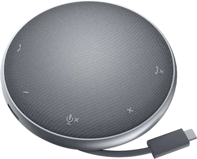 Dell MH3021P Speakerphone with Multiport Adapter, 90W USB-C Power Delivery, HDMI, DisplayPort, VGA, RJ-45 Ethernet, 4K@60Hz Support, Grey