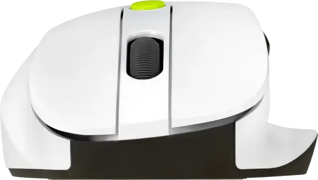 ASUS MD105 Wireless Mouse, Volt Green (White with green accents), Dual-Mode Bluetooth & 2.4GHz RF, 2400dpi Optical Sensor, Silent Clicks, Ergonomic Design with Thumb Support, Windows macOS Chrome OS
