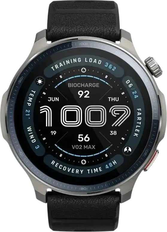 Smartwatch Amazfit Balance 2, Ecran AMOLED 1.5" Sticlă Safir, Ramă Aliaj Aluminiu, Rezistență 10 ATM și Scufundări, BioTracker 6.0, GPS Dual-band, Zepp OS
