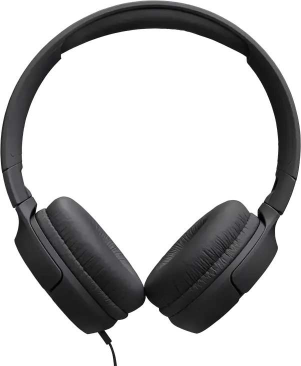 JBL Tune 520C USB-C Wired On-Ear Headphones, Black, 32mm Dynamic Drivers, JBL Pure Bass Sound, High-Resolution Audio, Foldable Design, Integrated Mic, 120cm Cable