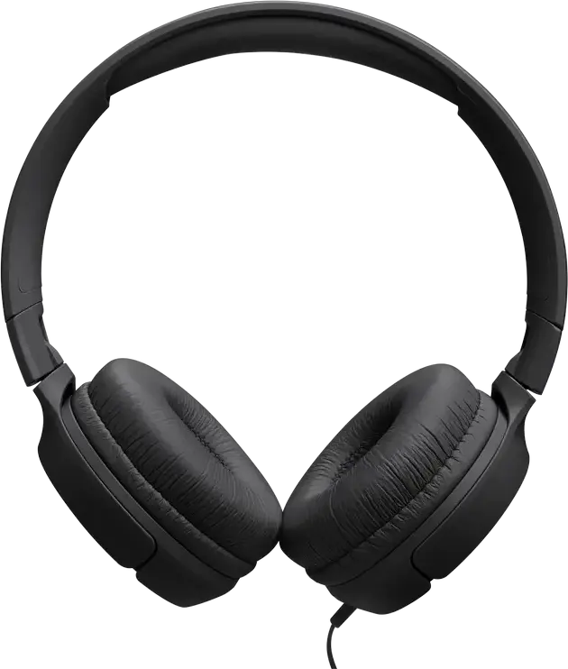 JBL Tune 520C USB-C Wired On-Ear Headphones, Black, 32mm Dynamic Drivers, JBL Pure Bass Sound, High-Resolution Audio, Foldable Design, Integrated Mic, 120cm Cable