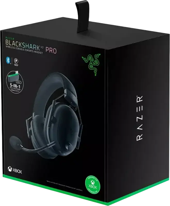 Casca Gaming Wireless Razer BlackShark V2 Pro pentru Xbox, Difuzoare TriForce Titanium 50mm, Microfon HyperClear, Bluetooth 5.2, Baterie 70h, Negru