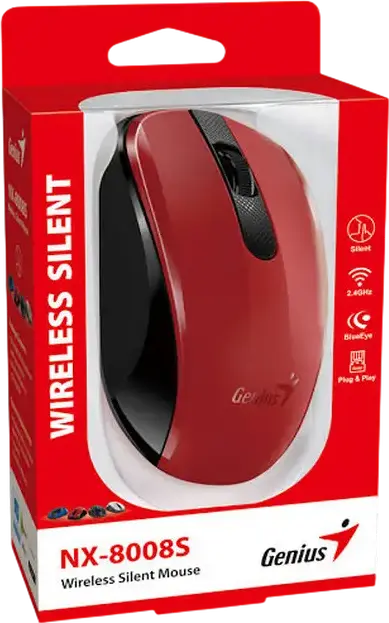 Mouse Genius NX-8008S, Roșu