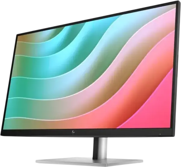 HP E27k G5 27-inch 4K UHD Monitor, IPS Panel, 3840x2160, USB-C with 65W Power Delivery, RJ45 Ethernet, HDMI, DisplayPort, Built-in Speakers, Silver