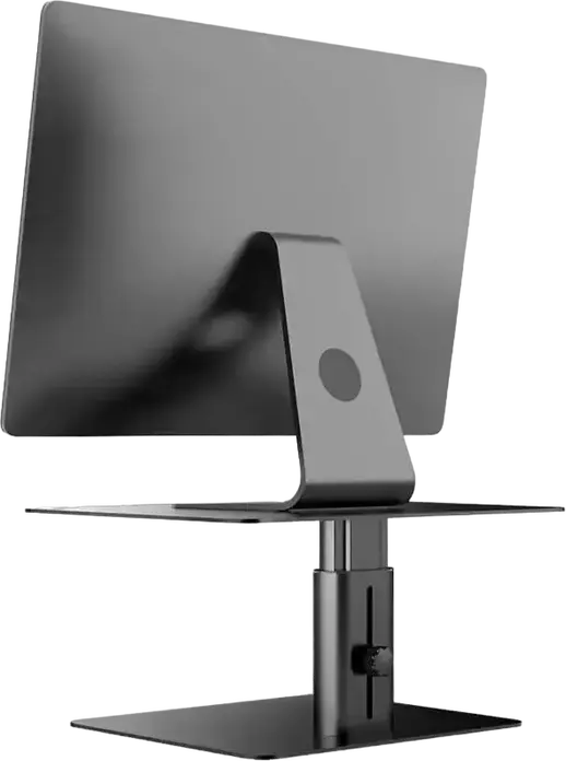 Nillkin HighDesk Adjustable Monitor Stand, High-Strength Aluminum Metal Riser, 110-180mm Height, 15kg Load Capacity, Cable Management, Black