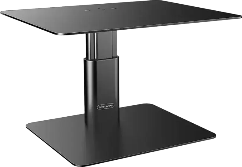 Nillkin HighDesk Adjustable Monitor Stand, High-Strength Aluminum Metal Riser, 110-180mm Height, 15kg Load Capacity, Cable Management, Black