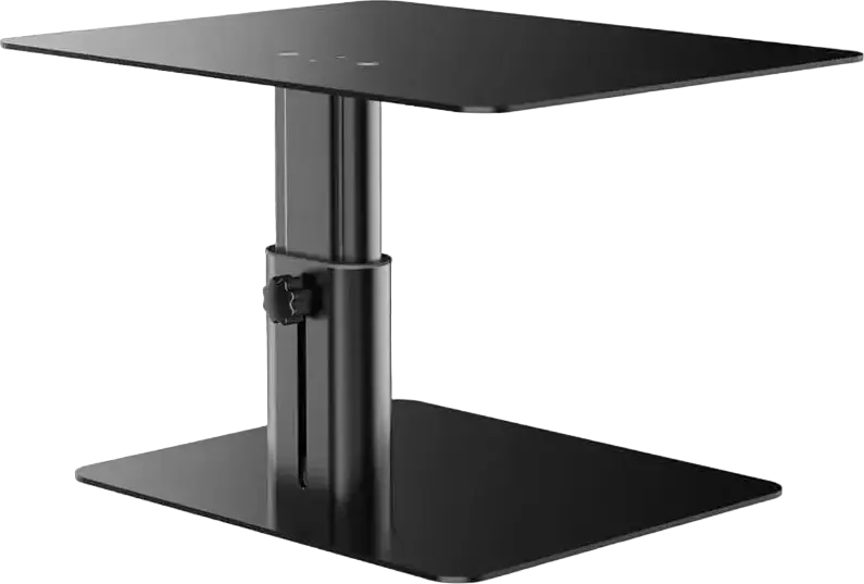 Nillkin HighDesk Adjustable Monitor Stand, High-Strength Aluminum Metal Riser, 110-180mm Height, 15kg Load Capacity, Cable Management, Black