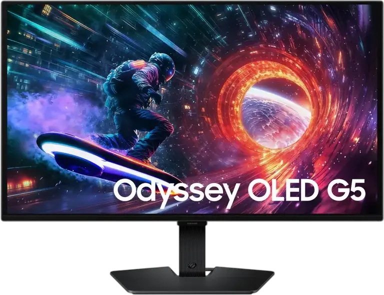Игровой монитор Samsung Odyssey OLED G5 S27FG502S 27", WQHD 2560x1440, 180Гц, 0.03мс GtG, HDR10, AMD FreeSync, плоская OLED панель, черный