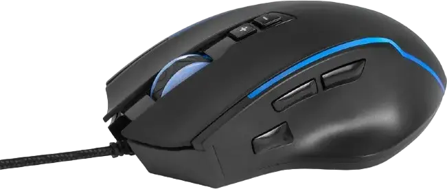 Gembird RAGNAR-RX300 Wired Gaming Mouse, Optical Sensor up to 12000 DPI, 8 Programmable Buttons, RGB Backlighting, Braided Cable, Black