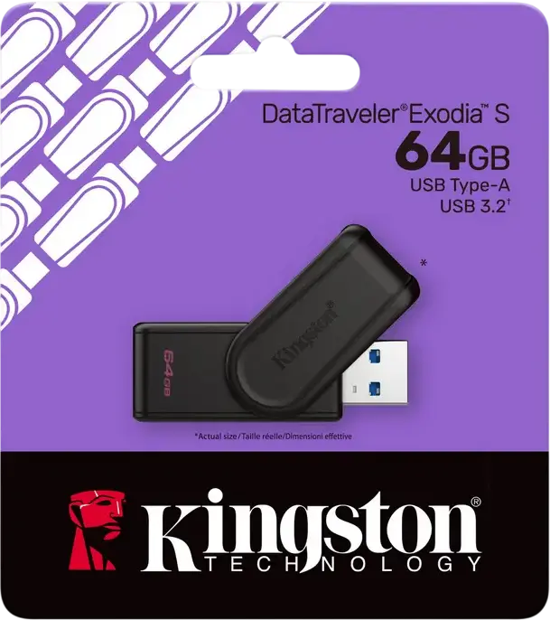 Memorie USB Kingston DataTraveler Exodia S, 64GB, Black