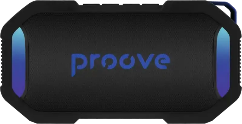 Proove Black Rock Portable Bluetooth 5.3 Speaker, 10W RMS, IPX7 Waterproof, RGB Lighting, TWS, Built-in Magnet, App Control, 2000mAh Battery