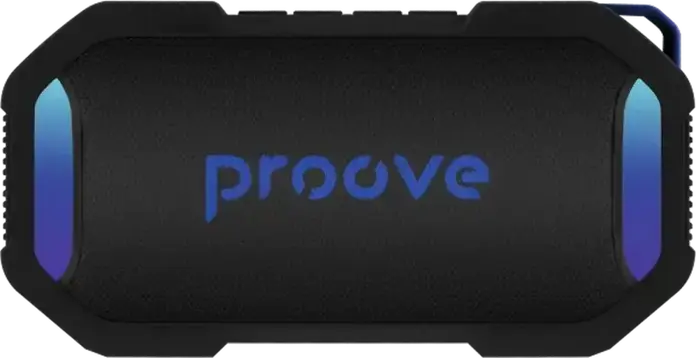 Proove Black Rock Portable Bluetooth 5.3 Speaker, 10W RMS, IPX7 Waterproof, RGB Lighting, TWS, Built-in Magnet, App Control, 2000mAh Battery