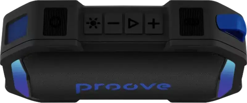 Proove Black Rock Portable Bluetooth 5.3 Speaker, 10W RMS, IPX7 Waterproof, RGB Lighting, TWS, Built-in Magnet, App Control, 2000mAh Battery