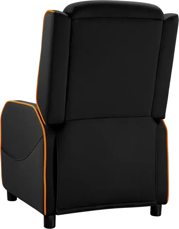 Cougar Ranger One Gaming Sofa CGR-RAO, Black/Orange, Breathable Woven Fabric, Foldable Footrest, Tilted Backrest, Side Pocket, 150kg Capacity, with Headrest and Lumbar Pillows