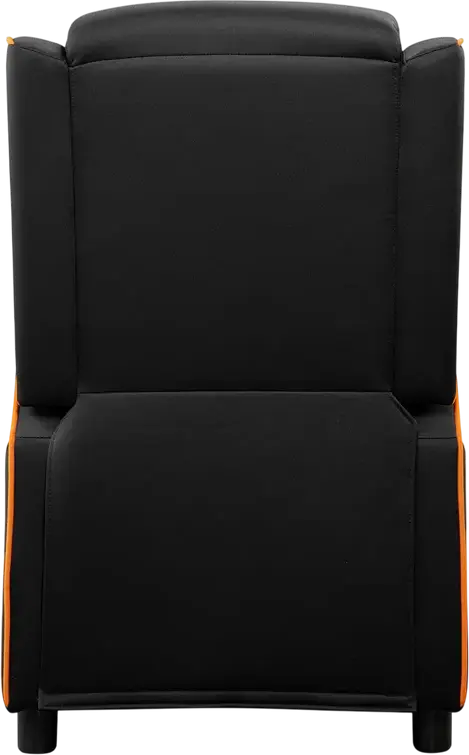 Cougar Ranger One Gaming Sofa CGR-RAO, Black/Orange, Breathable Woven Fabric, Foldable Footrest, Tilted Backrest, Side Pocket, 150kg Capacity, with Headrest and Lumbar Pillows