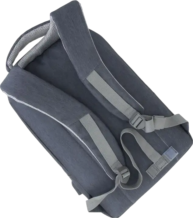 RivaCase Prater 7562 Laptop Backpack for 15.6 inch Laptops, Water-Repellent Polyester, Anti-Theft Design with Hidden Pockets, Dark Grey