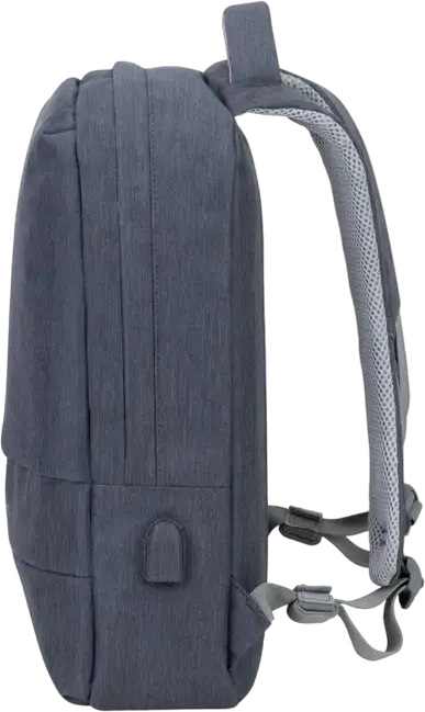 RivaCase Prater 7562 Laptop Backpack for 15.6 inch Laptops, Water-Repellent Polyester, Anti-Theft Design with Hidden Pockets, Dark Grey
