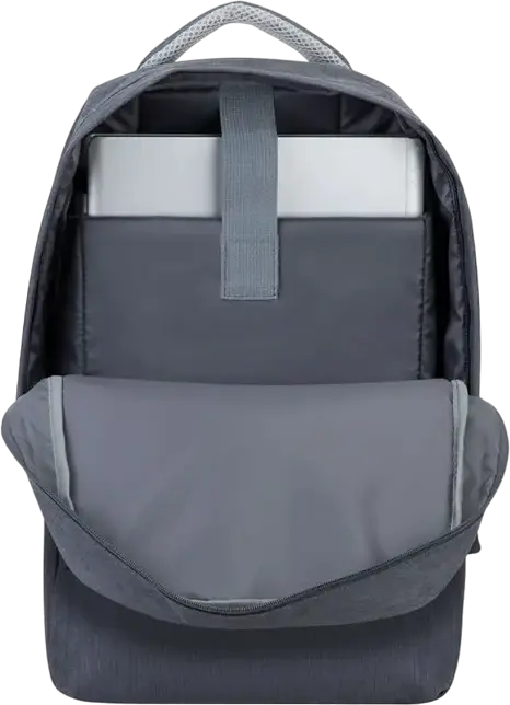 RivaCase Prater 7562 Laptop Backpack for 15.6 inch Laptops, Water-Repellent Polyester, Anti-Theft Design with Hidden Pockets, Dark Grey