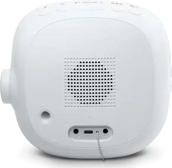 Muse ML-198 CR Light Clock Radio, FM PLL Radio with 20 Presets, Sunrise Simulation, Multicolor Ambience Light, Nature Sounds, USB-C Charging, White