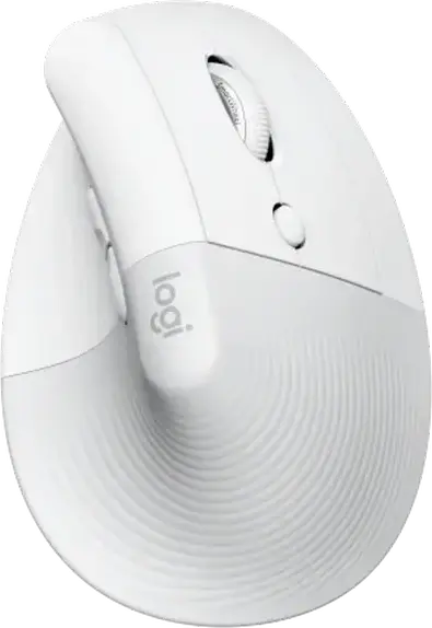 Logitech Lift Vertical Ergonomic Wireless Mouse 910-006475, Right-Handed for Small to Medium Hands, 400-4000 DPI, Bluetooth & Logi Bolt USB, Off-white
