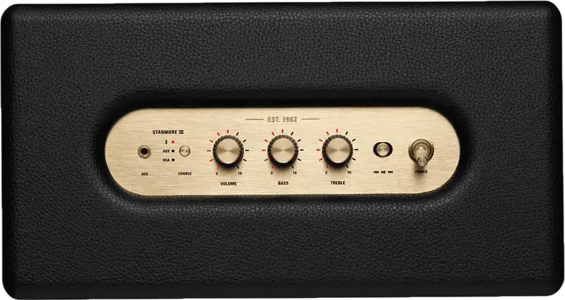Marshall Stanmore III Bluetooth Speaker, 80W RMS 2.1 CH 3-Way Acoustic System, BT 5.2, RCA & AUX Input, 45Hz-20kHz Frequency Response, Black