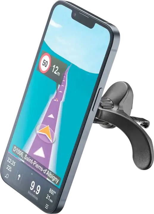 Cellularline Touch Mag MAG4HANDYFORCEDRV Magnetic In-Car Smartphone Holder, Universal Air Vent Mount with 360 Degree Rotation, Black Plastic